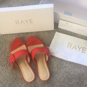 Raye and x Lovers + Friends Red Slides 9.5